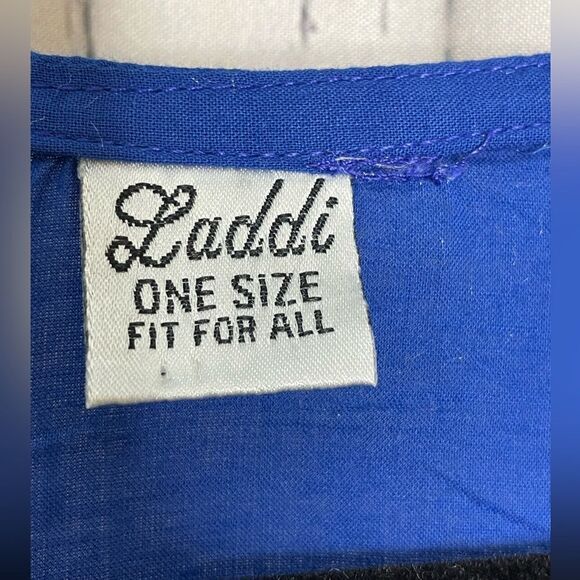 Laddi Embroidered Tunic Coverup Blue OS - Picture 6 of 7